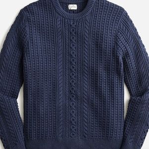 J.Crew Cotton cable-knit crewneck sweater